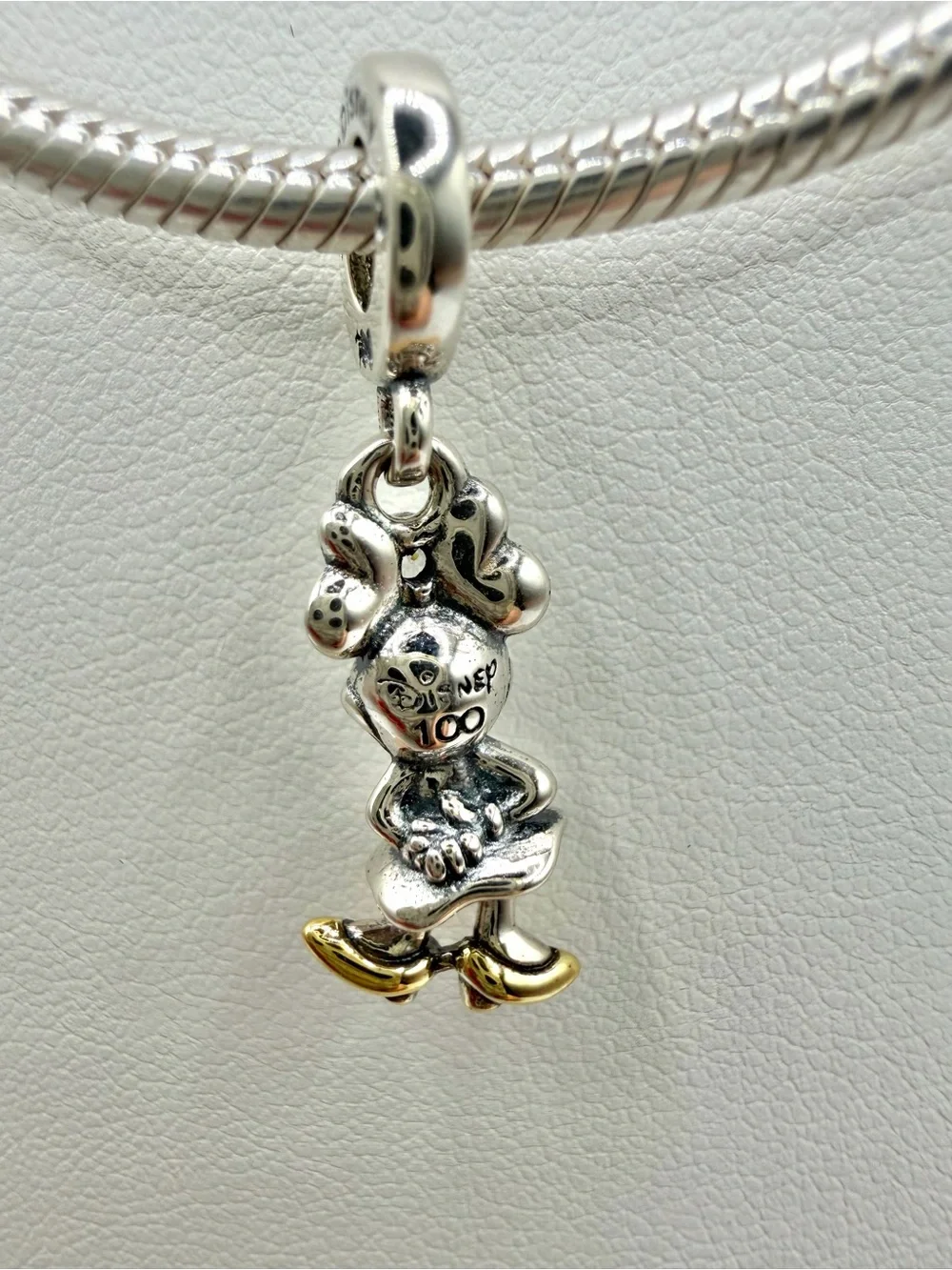 Pandora Disney 100 Minnie Mouse Dangle Charm ALE S925 G585